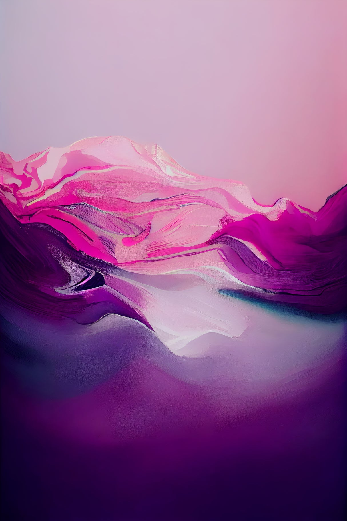 Purple Wave Poster och Canvastavla