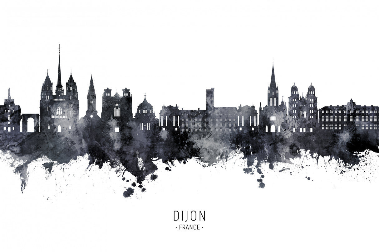 Dijon France Skyline Poster och Canvastavla