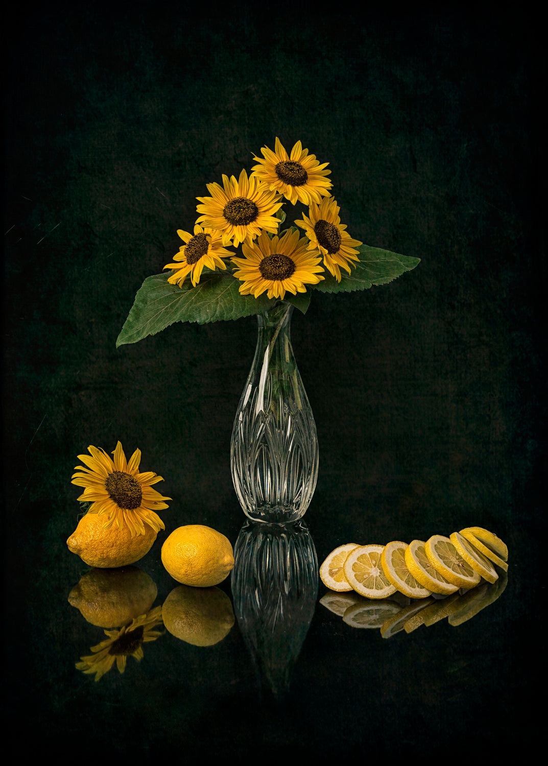 Sunflowers and Lemons Poster och Canvastavla
