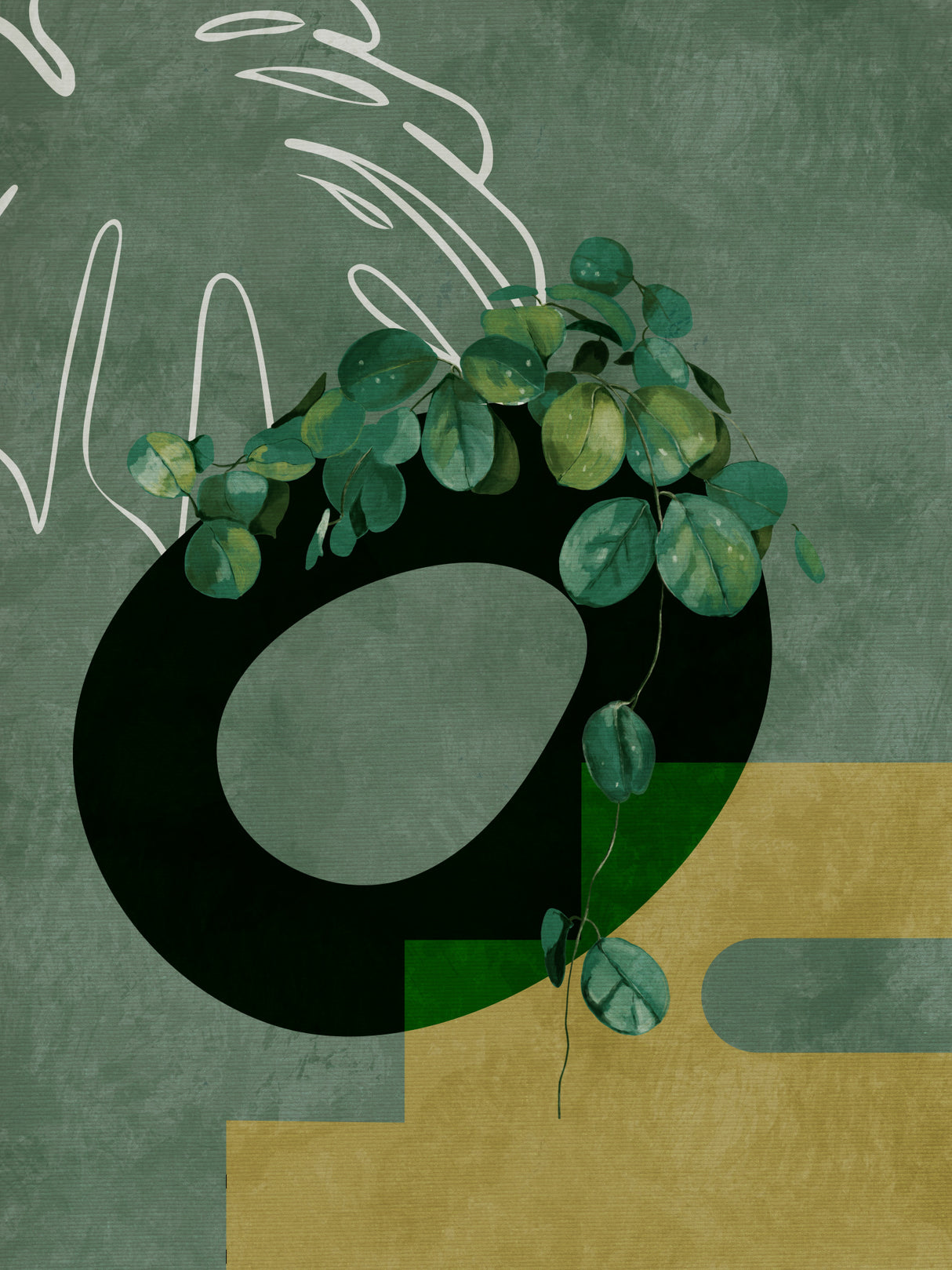 Leaves More 4 Greenery Poster och Canvastavla