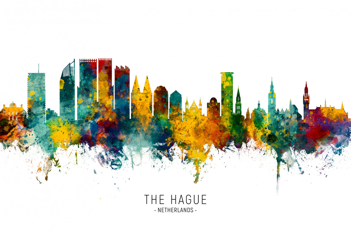 The Hague Netherlands Skyline Poster och Canvastavla