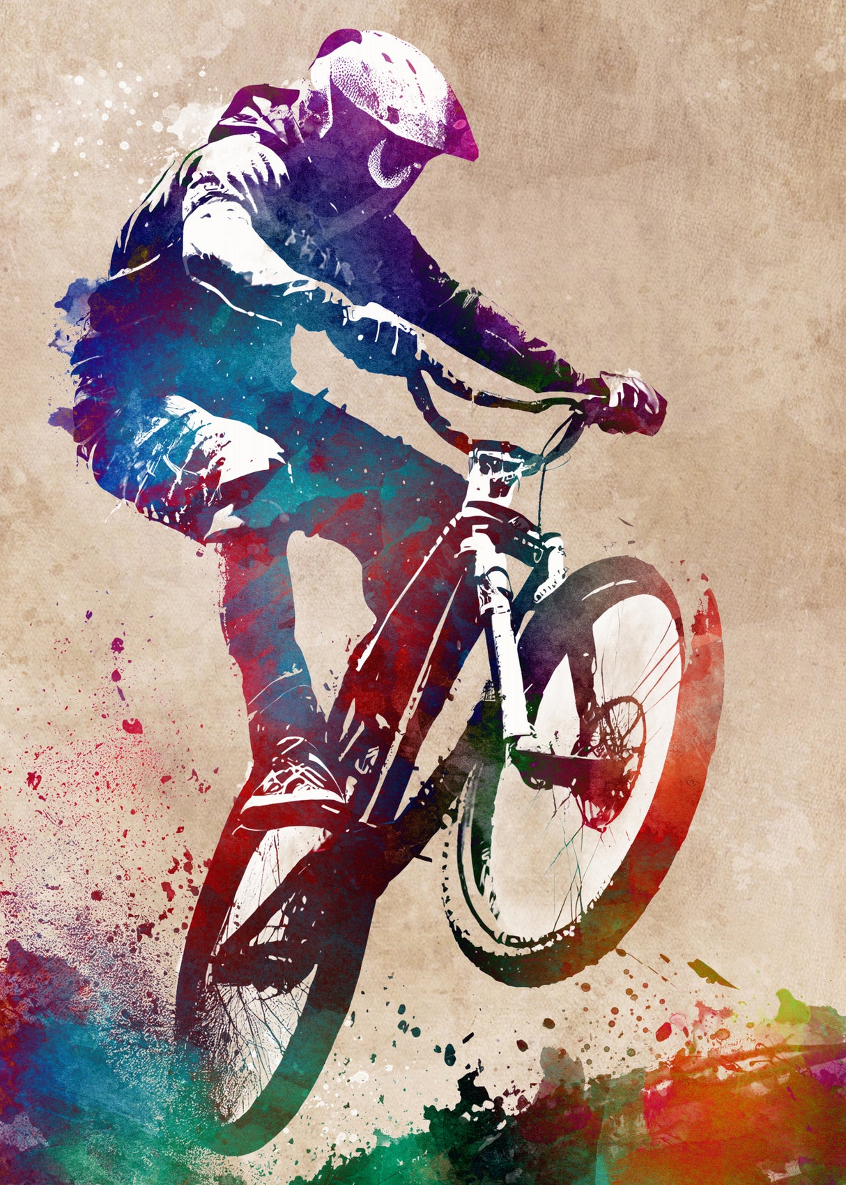 BMX sport art 32 Poster och Canvastavla