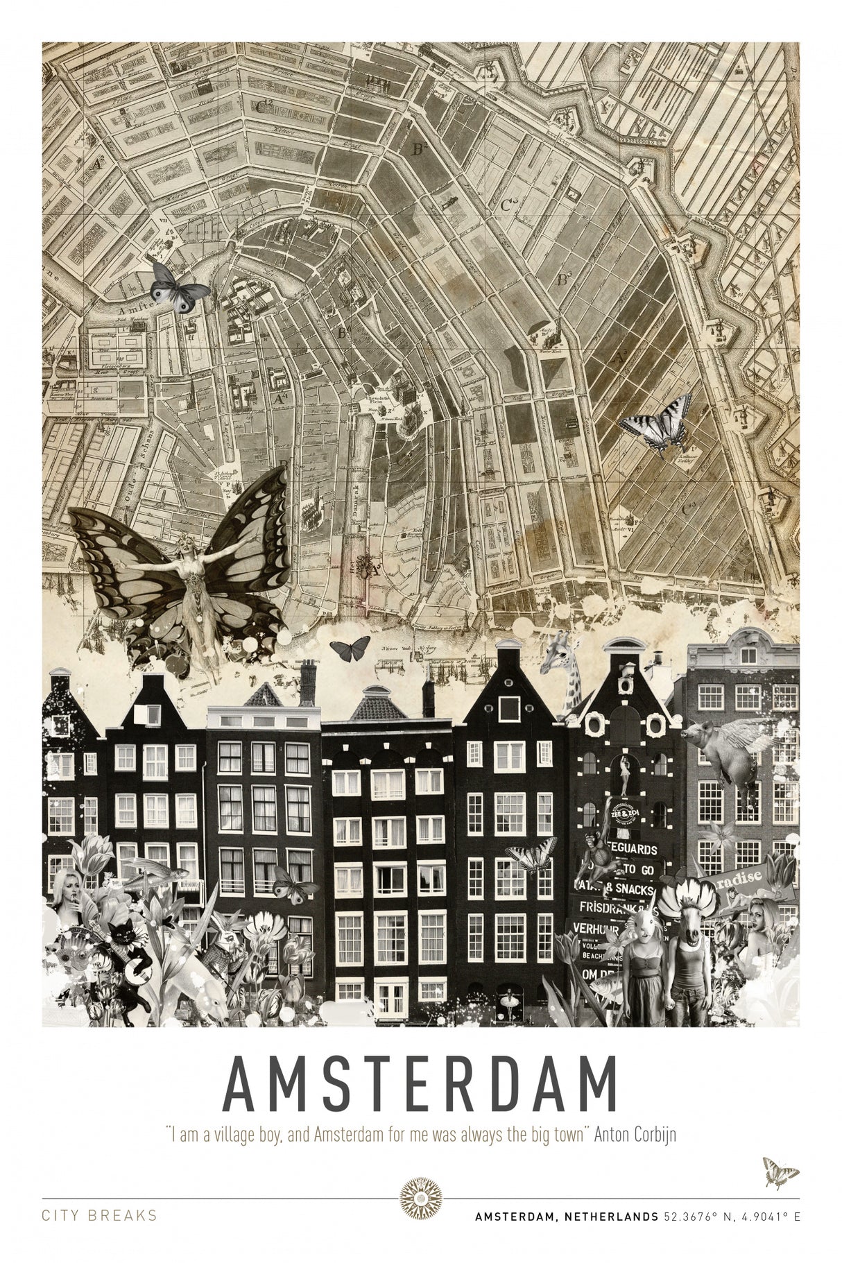 Amsterdam (City Breaks) Poster och Canvastavla