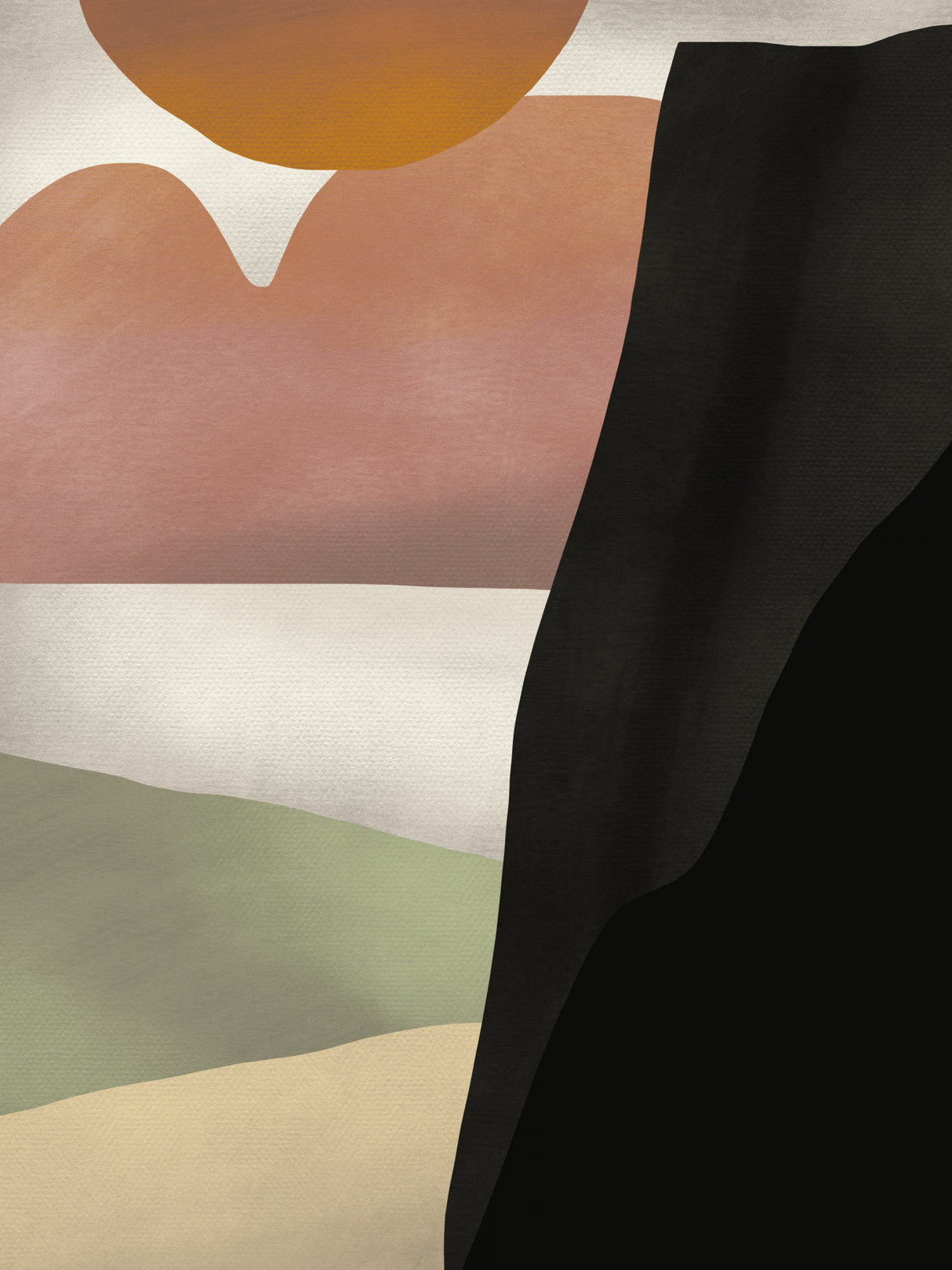 Landscape Abstract Shape Study Poster och Canvastavla