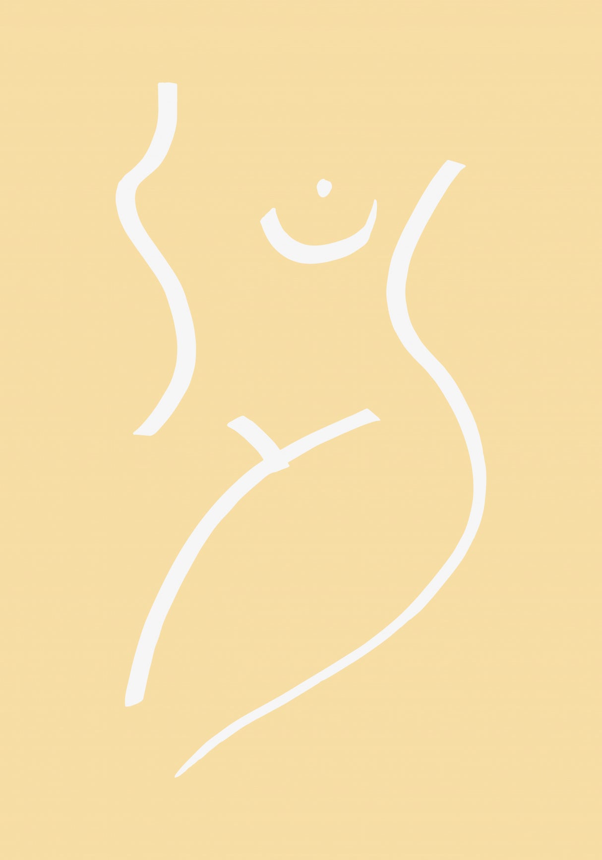 Nude Yellow Poster och Canvastavla