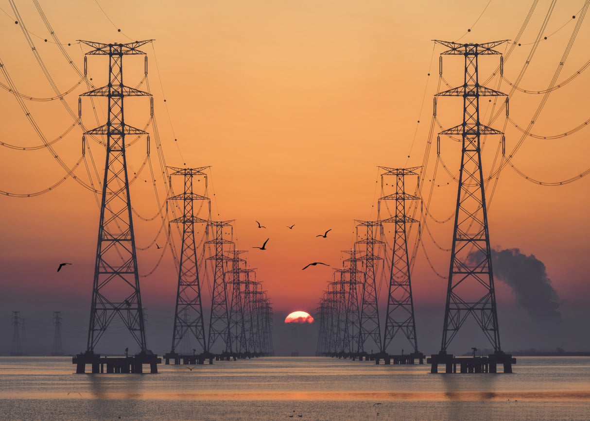 Sunrise on Sihwa lake Poster och Canvastavla