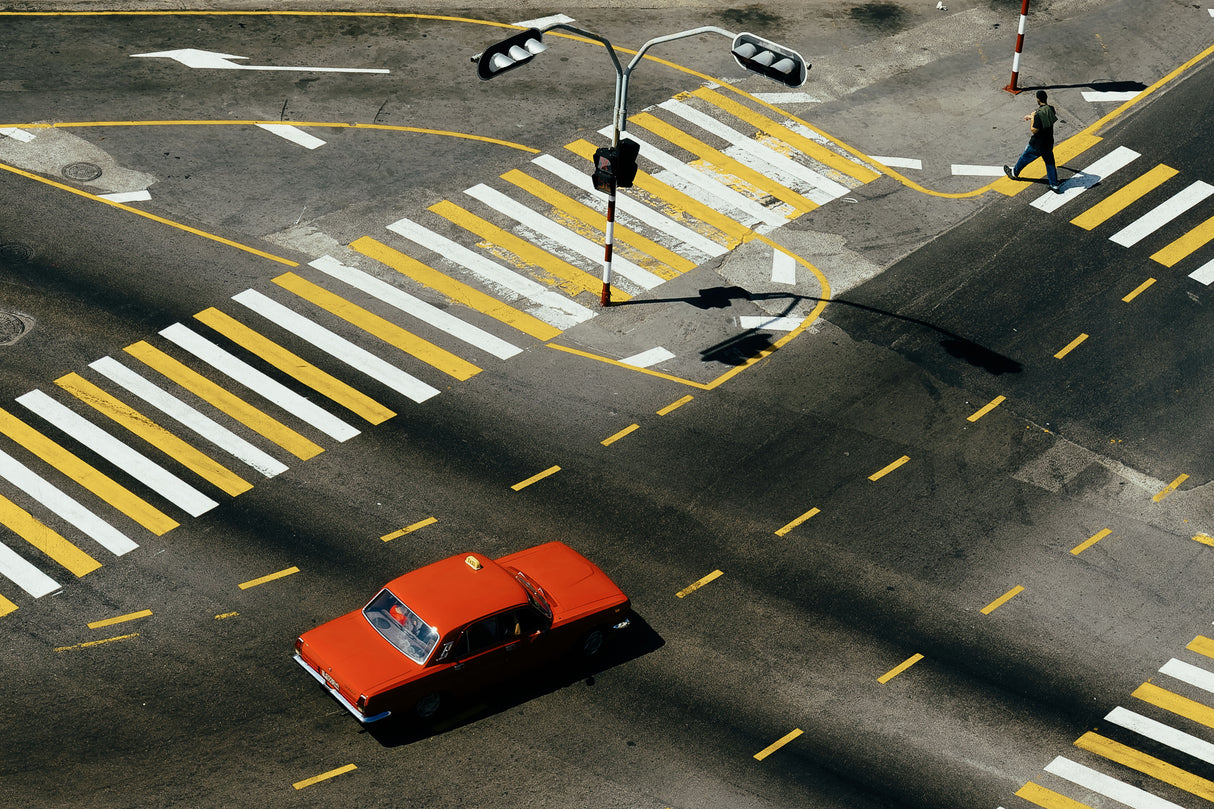 Red Car Number 3 Poster och Canvastavla