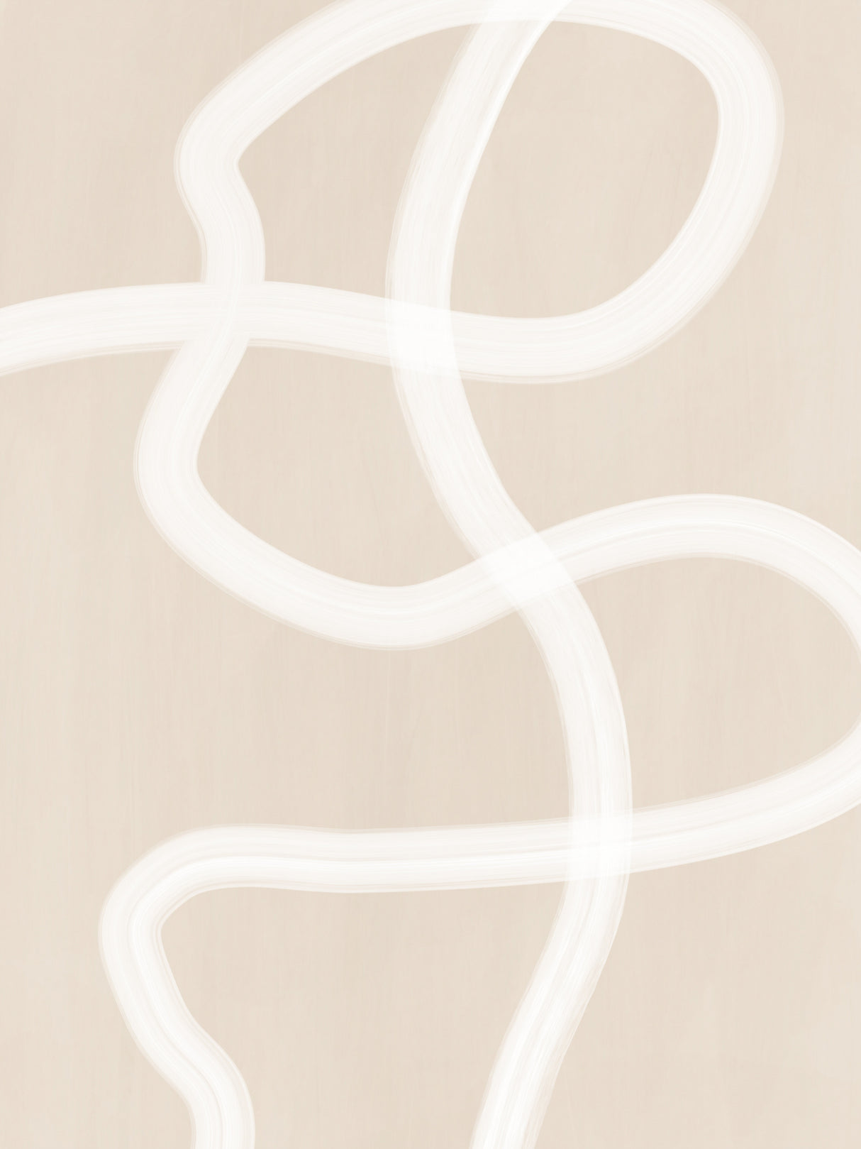 White Brush Stroke Poster No.1 Poster och Canvastavla