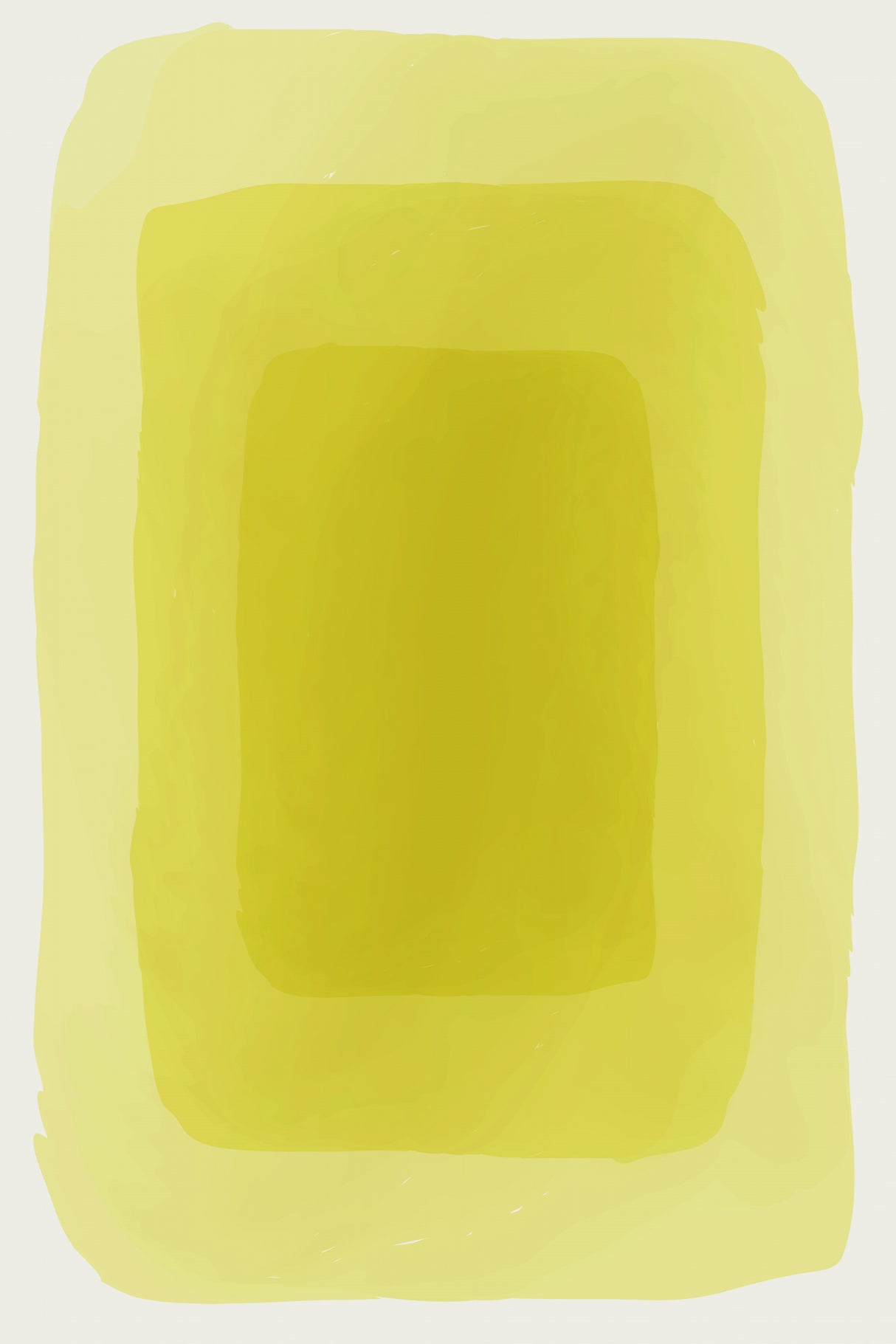 Yellow Watercolor Shapes #3 Poster och Canvastavla