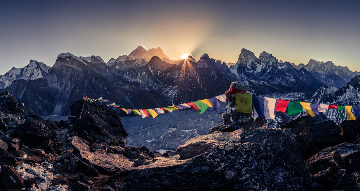 Gokyo ri sunrise 《日出巅峰》 Poster och Canvastavla