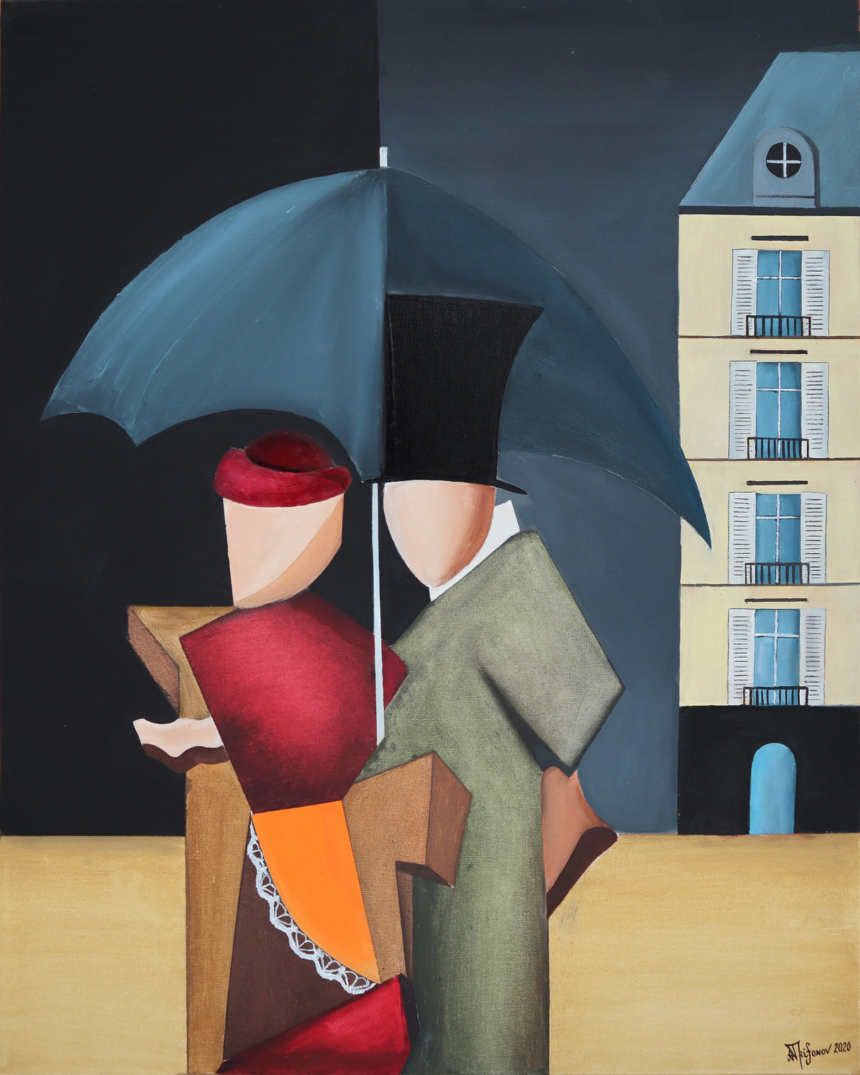 Rainy Day In Paris Poster och Canvastavla