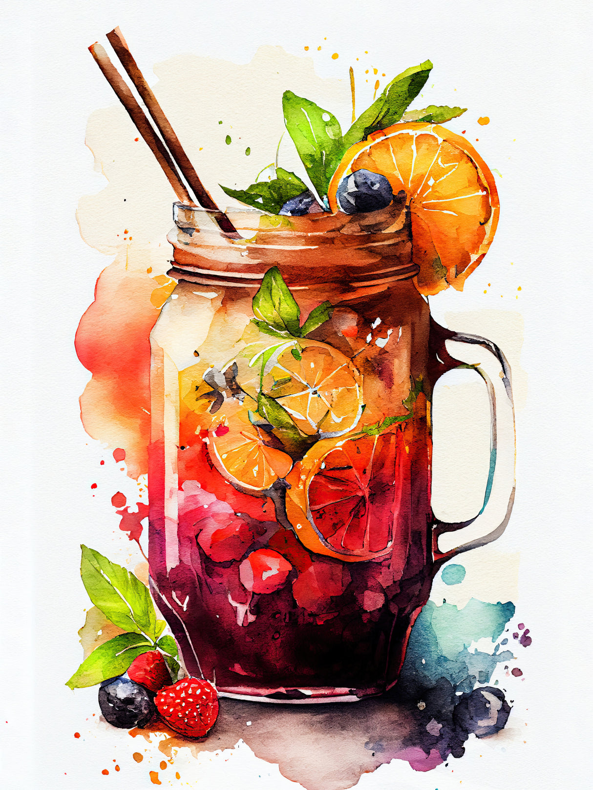 Drinks cocktail Poster och Canvastavla