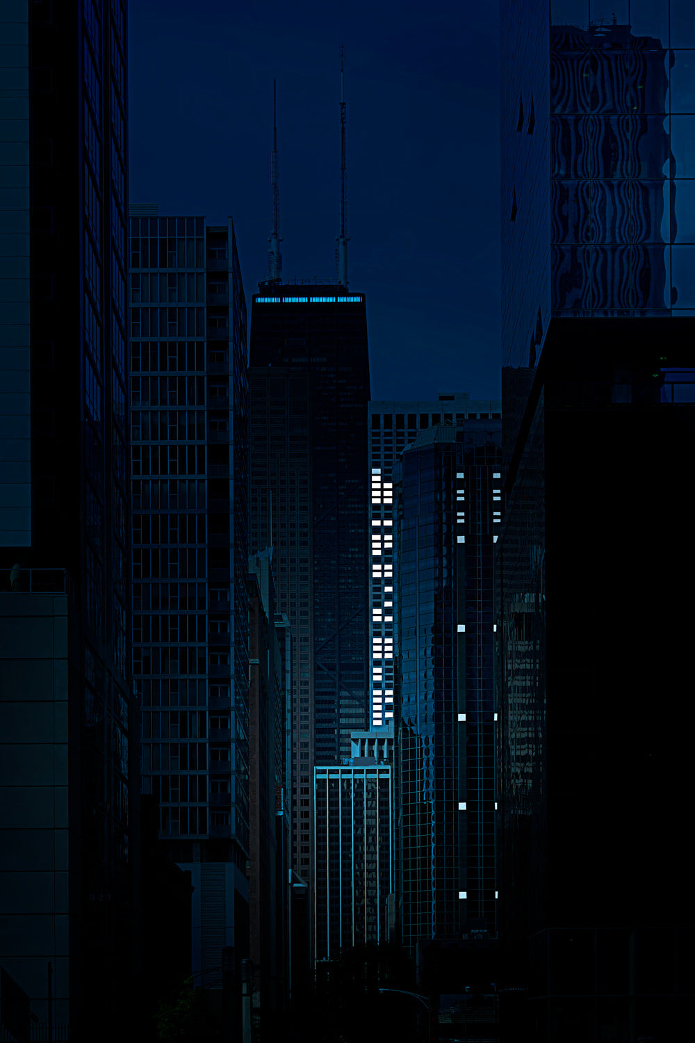 Blue Night Poster och Canvastavla