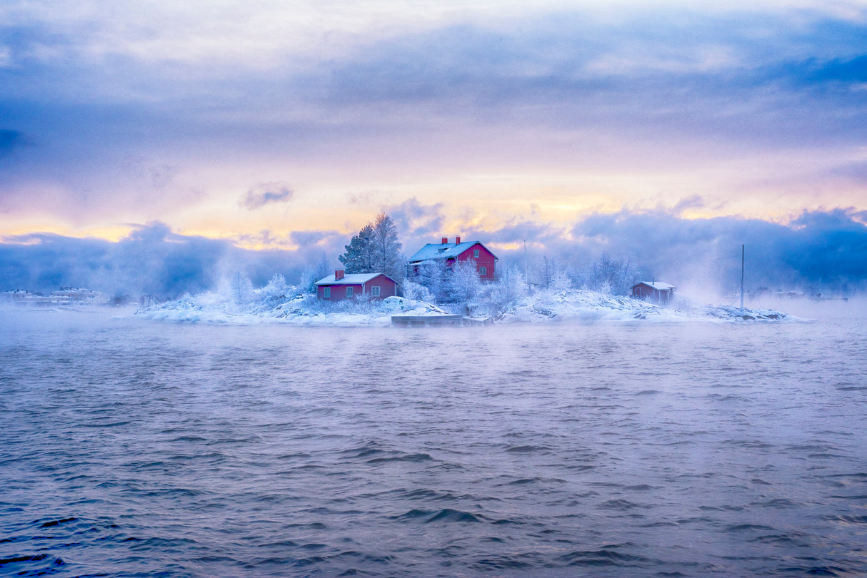 Suomenlinna Island and the fog Poster och Canvastavla