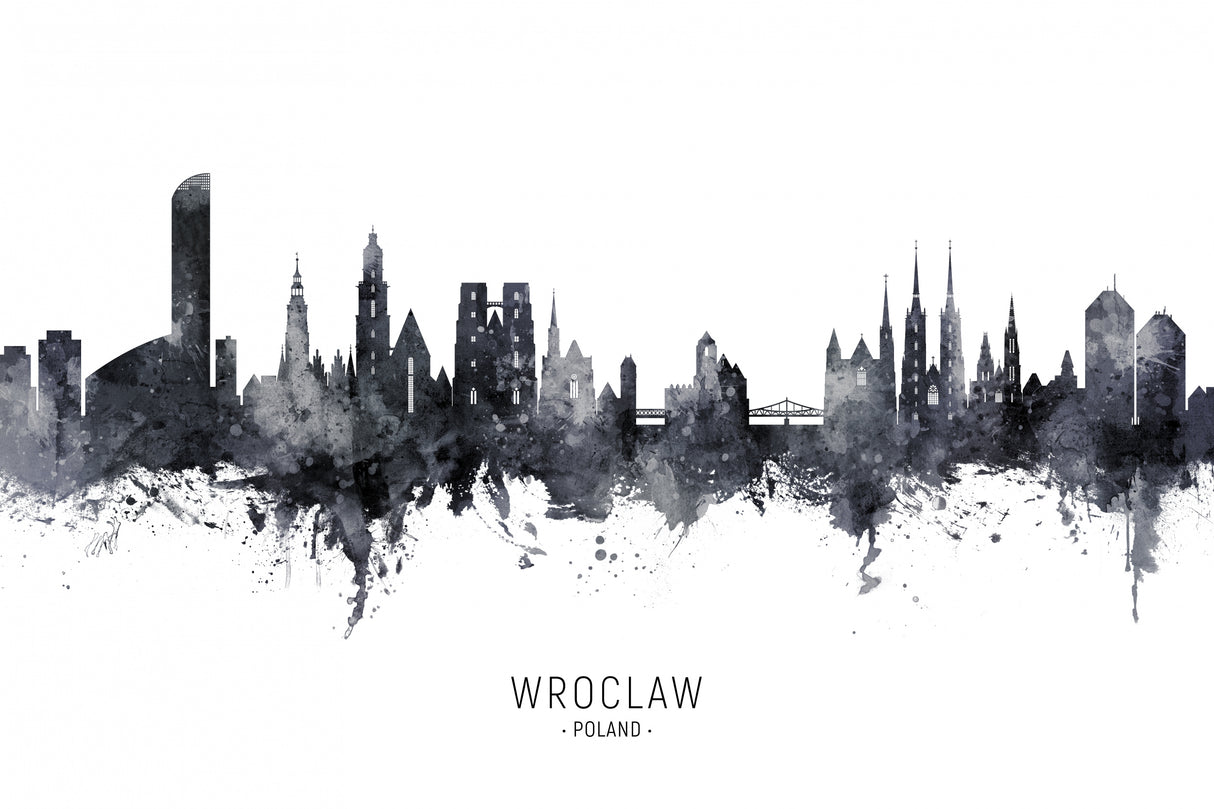 Wroclaw Poland Skyline Poster och Canvastavla