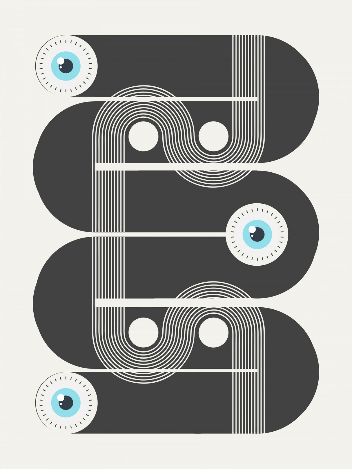 Geometrical Evil Eyes Poster och Canvastavla