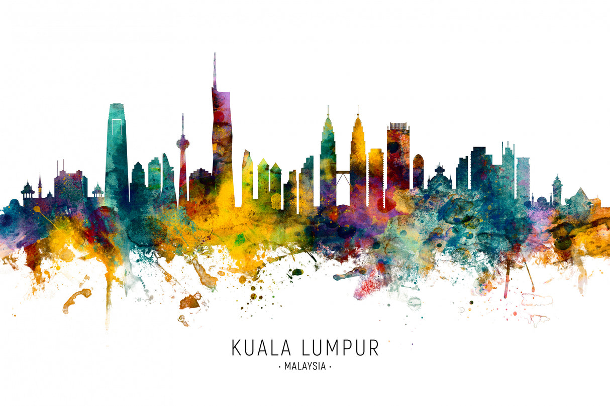 Kuala Lumpur Malaysia Skyline Poster och Canvastavla