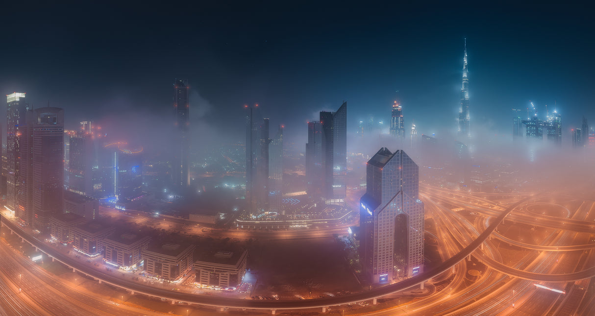 Foggy Dubai Poster och Canvastavla