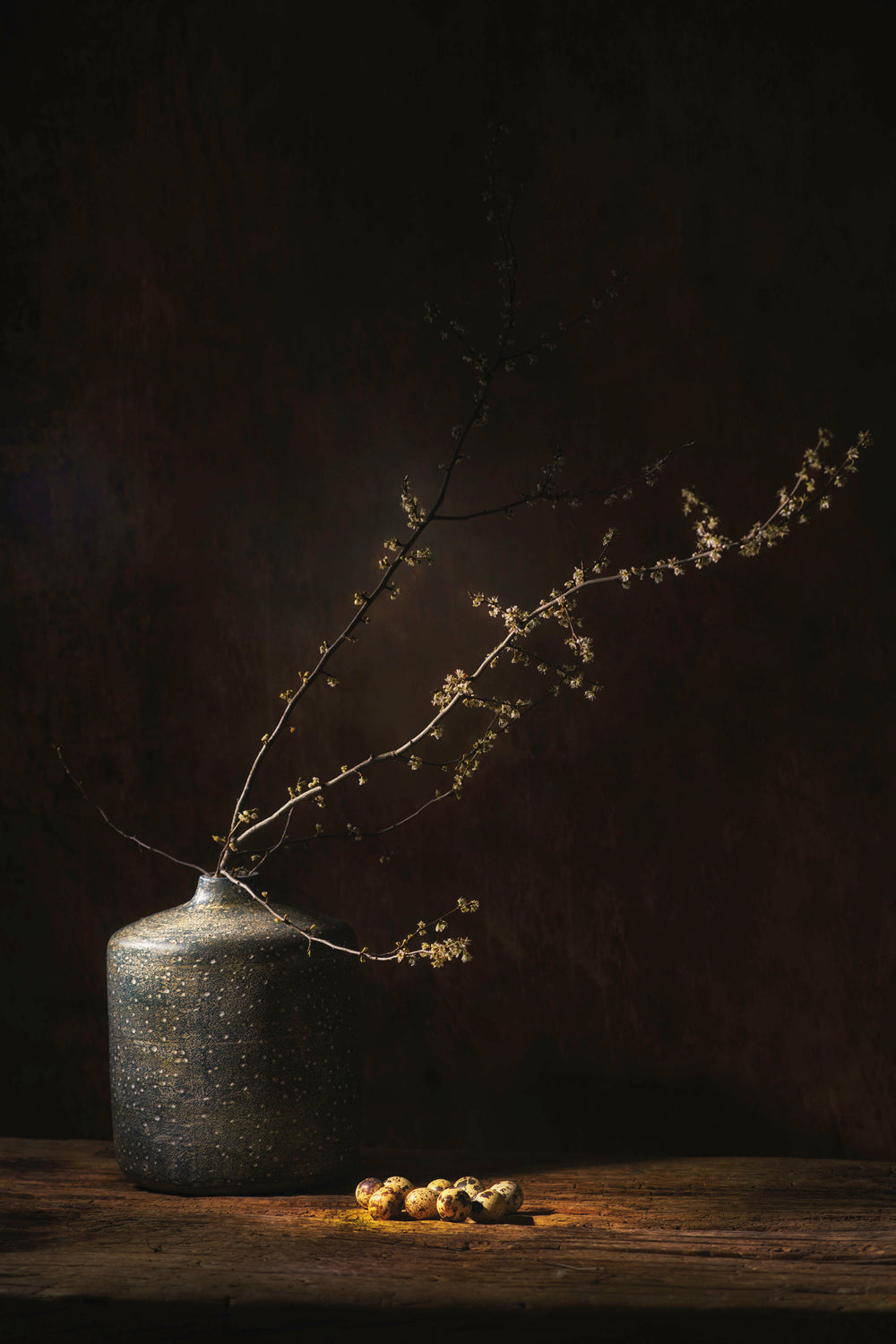Still life with blossom and eggs Poster och Canvastavla