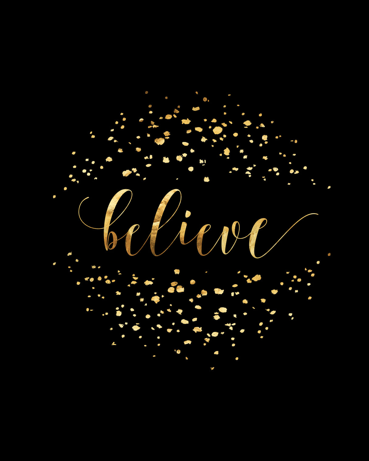 Believe in modern calligraphy Poster och Canvastavla