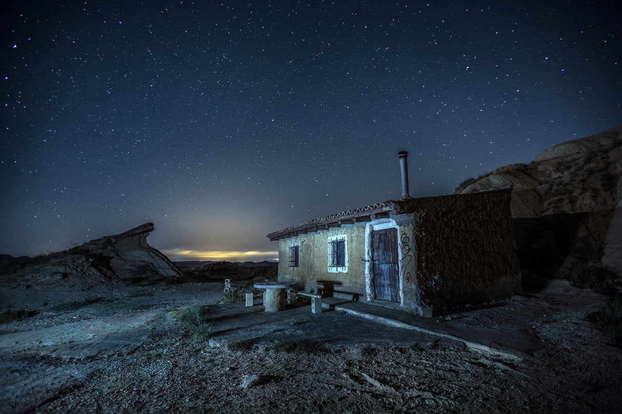 Bardenas Reales - Nightscape I - Tripa's Cabin Poster och Canvastavla