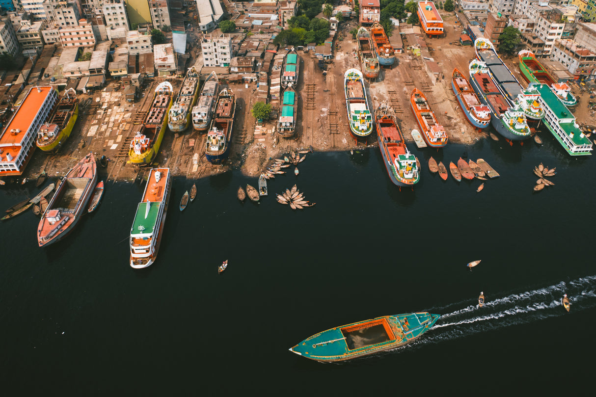 Dhaka Shipyard Poster och Canvastavla