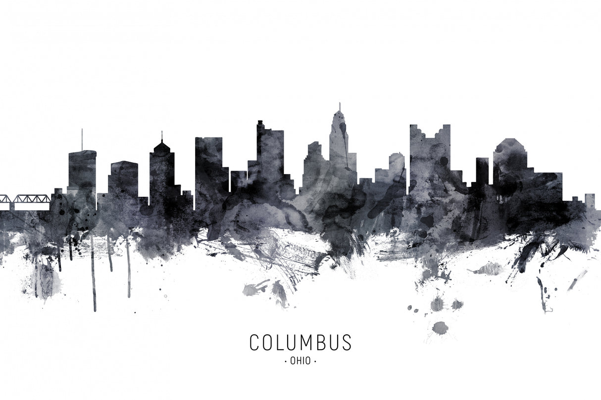 Columbus Ohio Skyline Poster och Canvastavla
