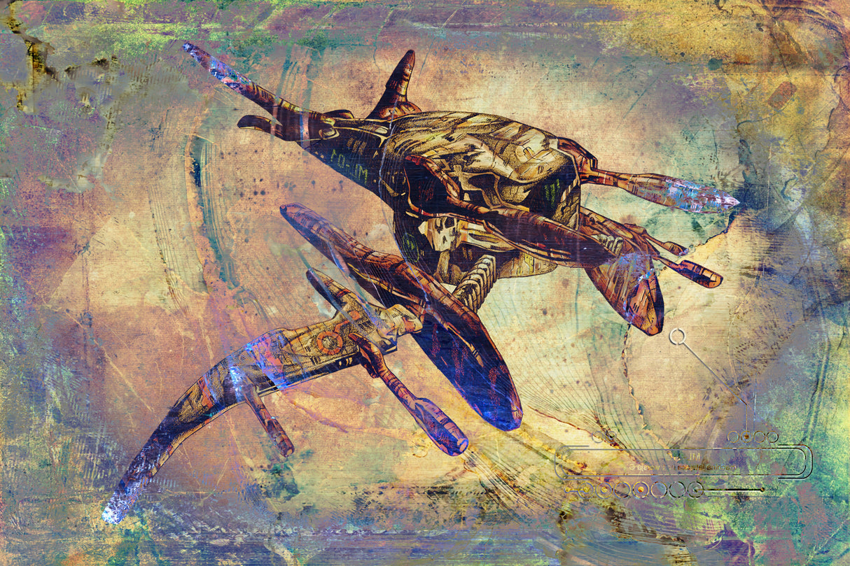 Space ship art Poster och Canvastavla