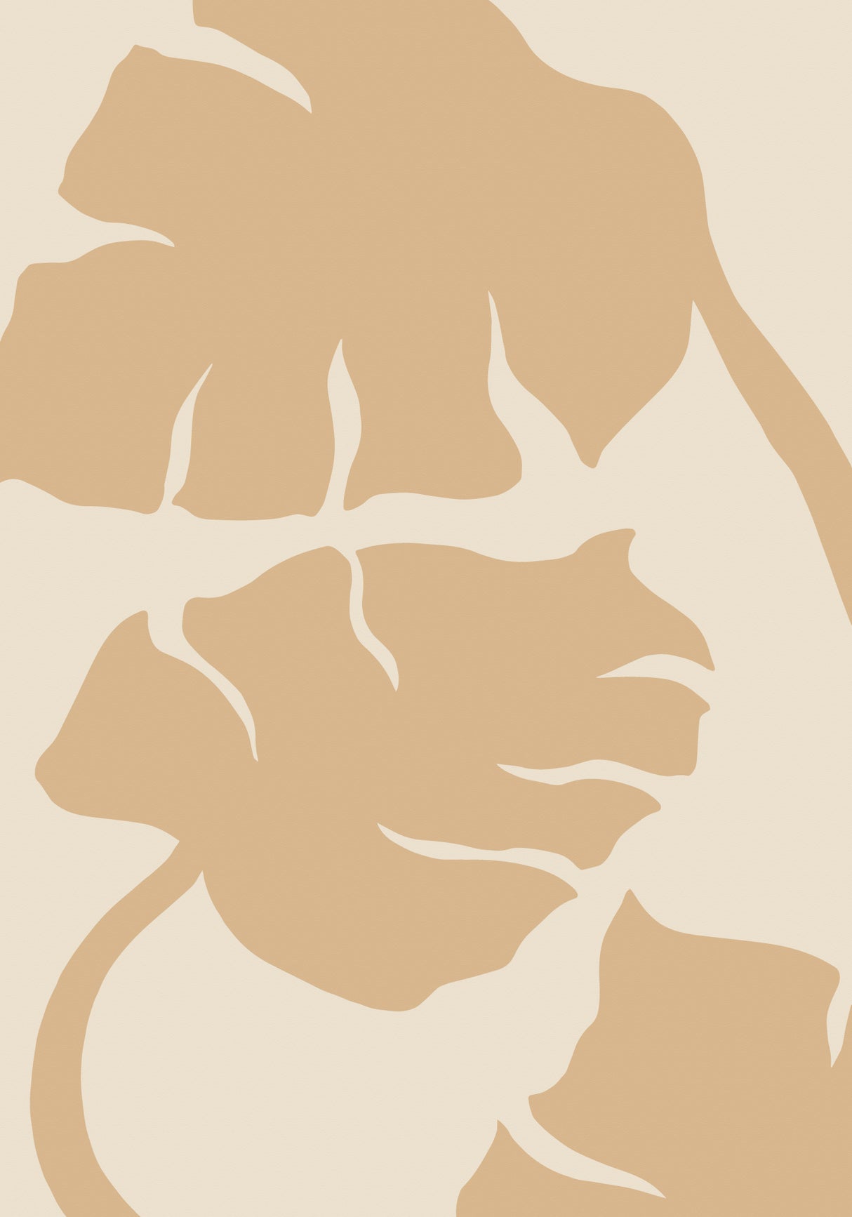 Monstera Soft orange Poster och Canvastavla