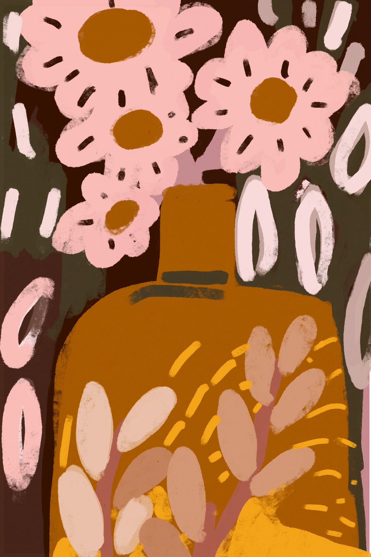 Pastel Flower Impression No Poster och Canvastavla