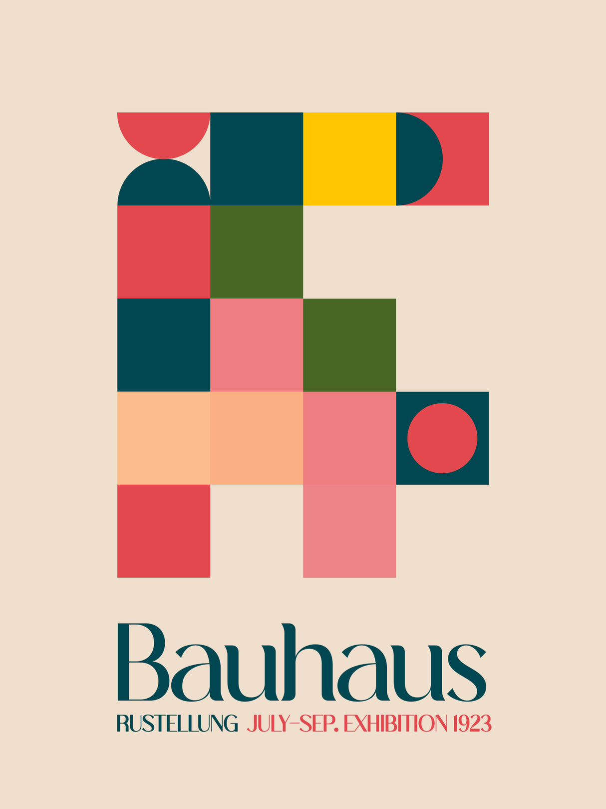 Bauhaus Kutular Poster och Canvastavla