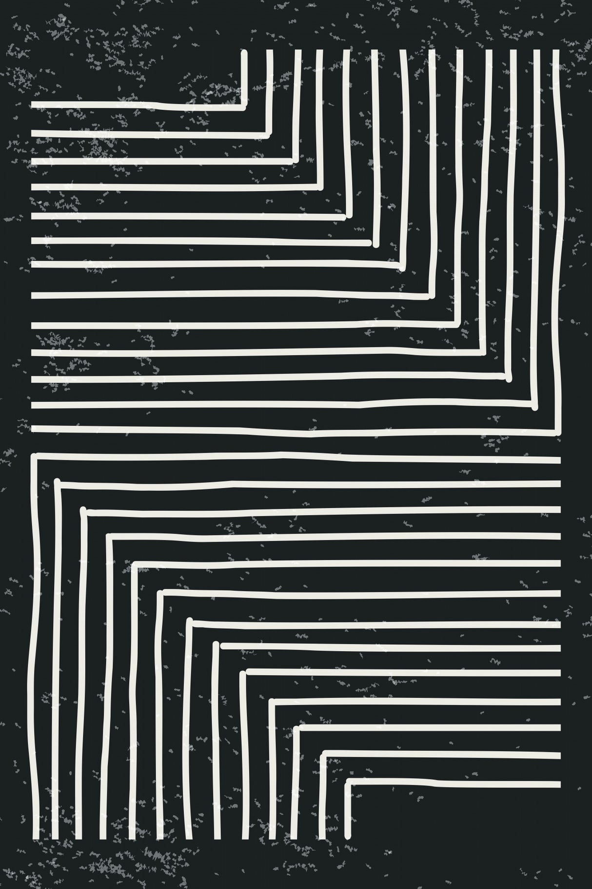 Black and White Line #2 Poster och Canvastavla