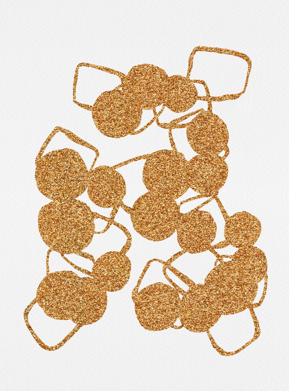 Copper Glitter Shapes Chain Poster och Canvastavla