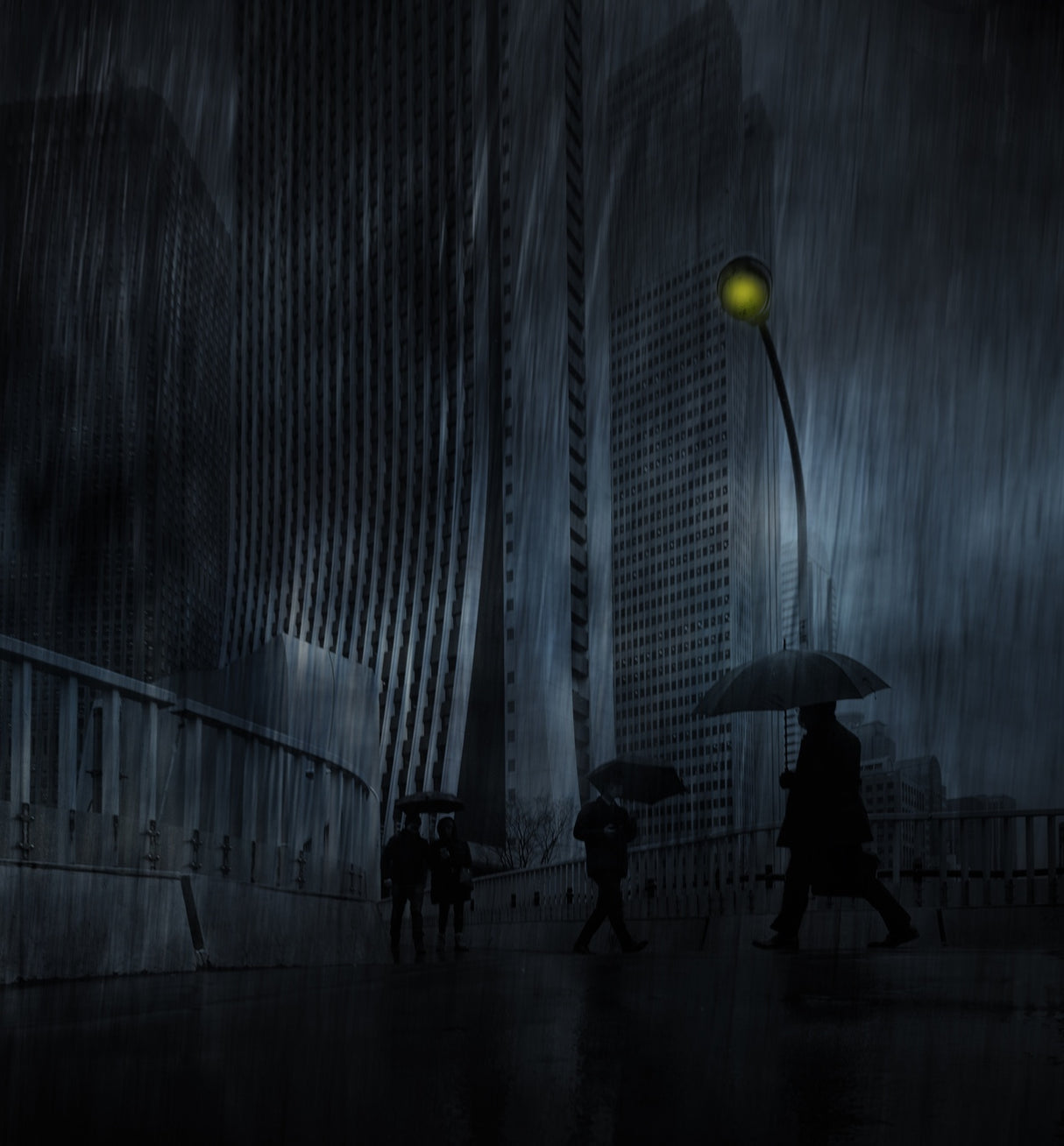 Urban rain Poster och Canvastavla