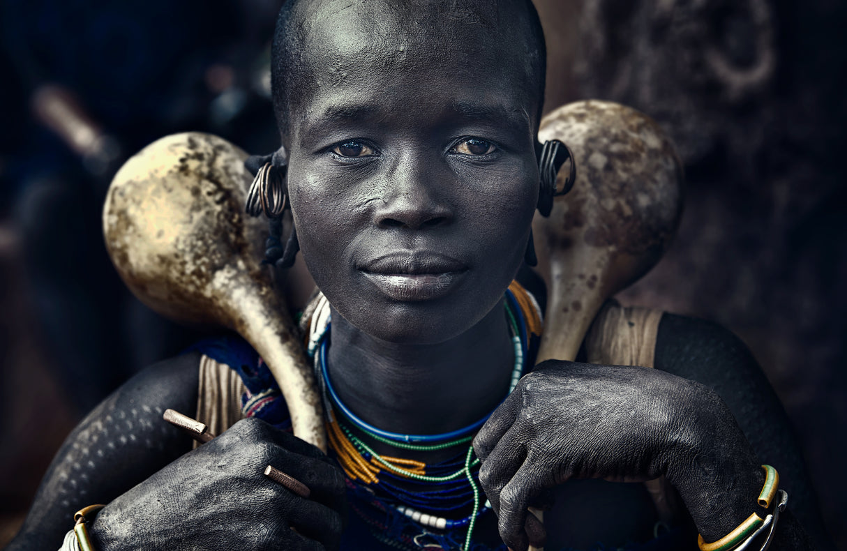 Surma tribe woman - Ethiopia Poster och Canvastavla