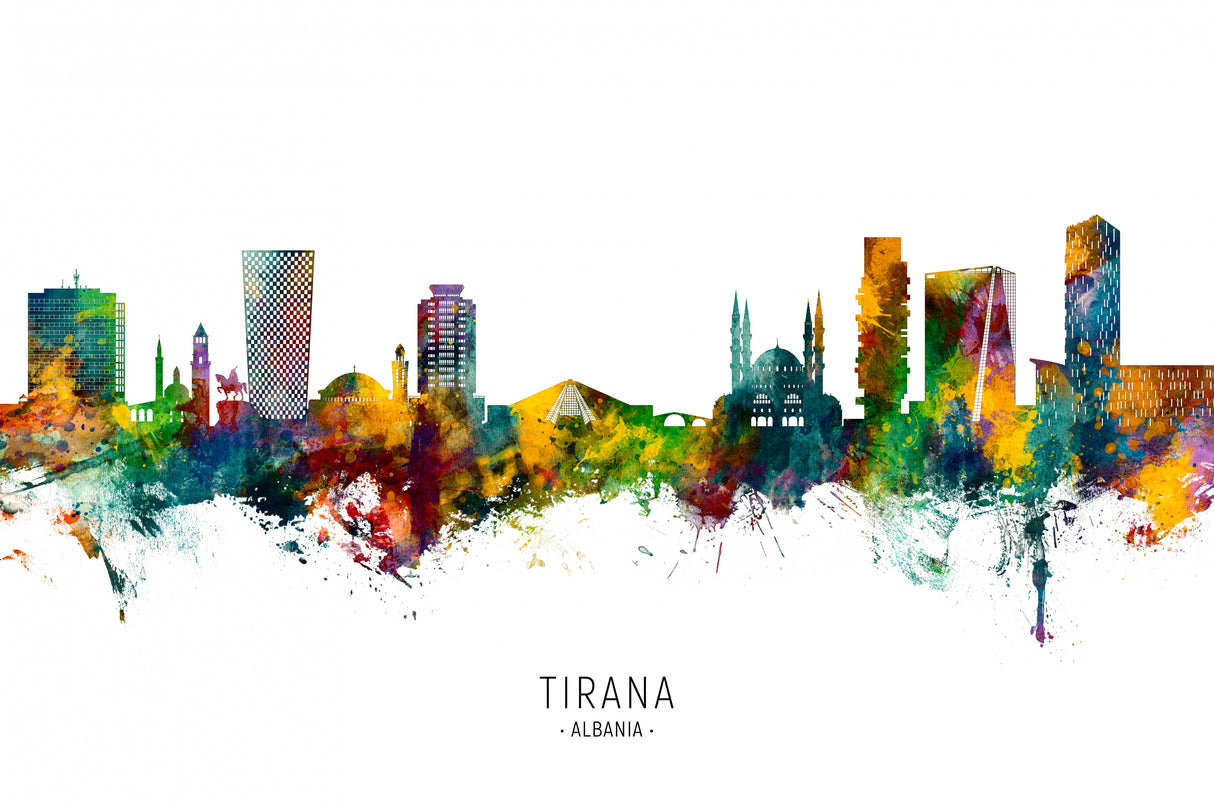 Tirana Albania Skyline Poster och Canvastavla