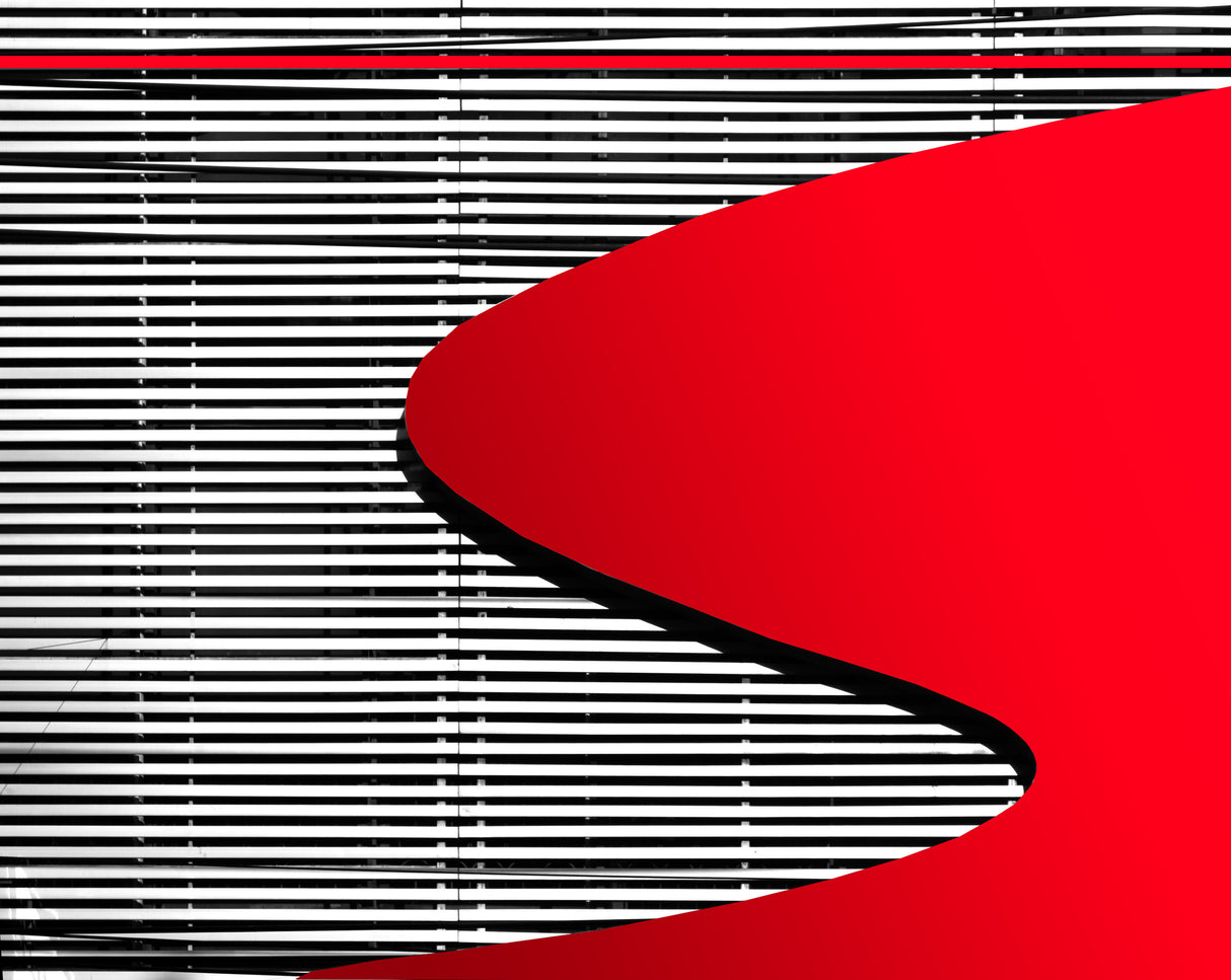 Red swoosh. Poster och Canvastavla