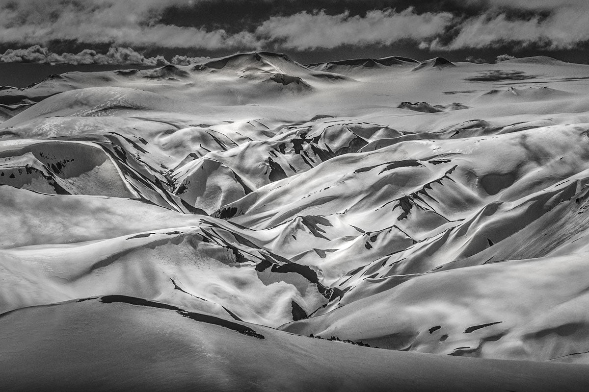 Shapes of frozen volcanos Poster och Canvastavla