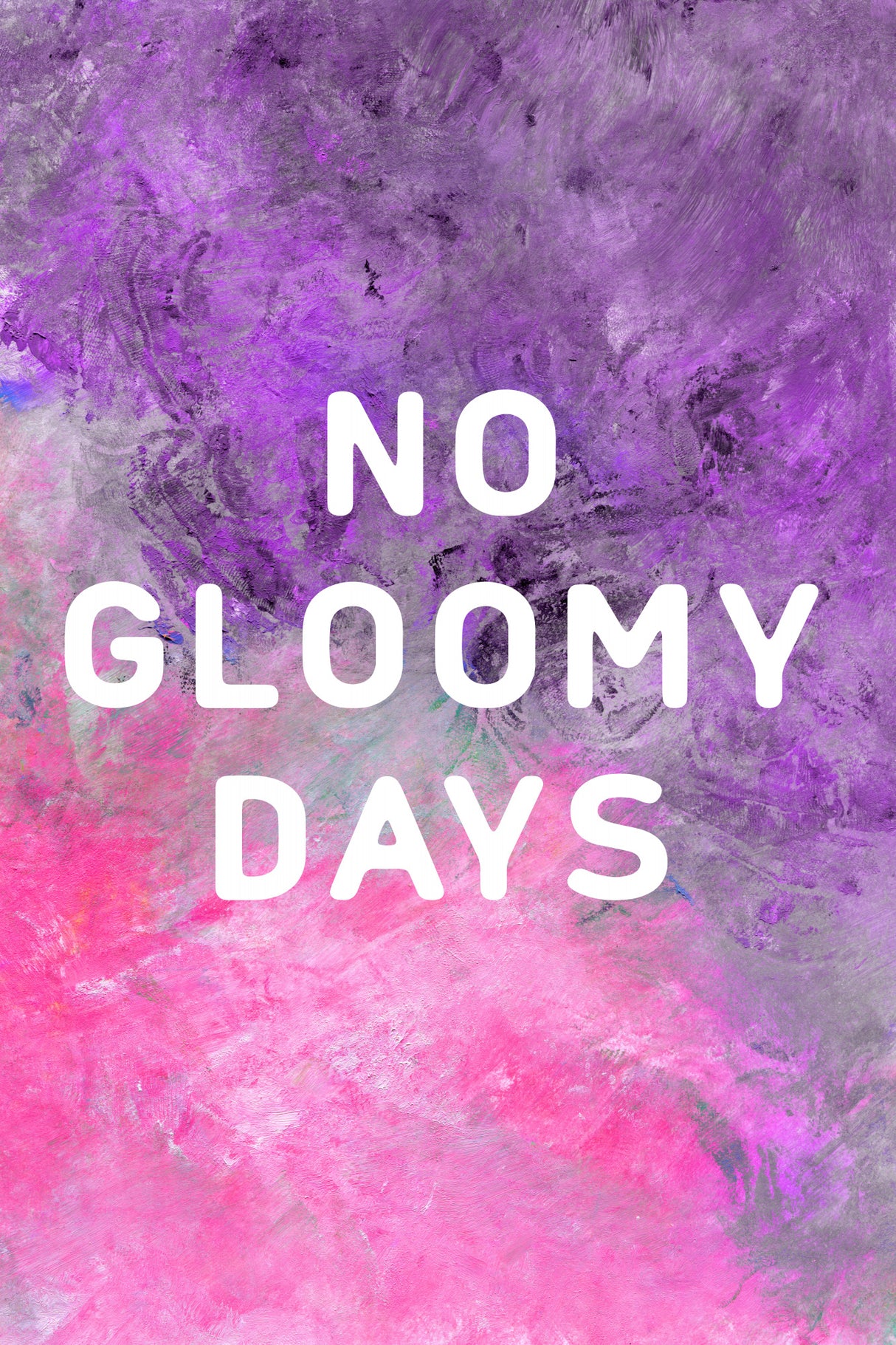 No gloomy days (purple) Poster och Canvastavla