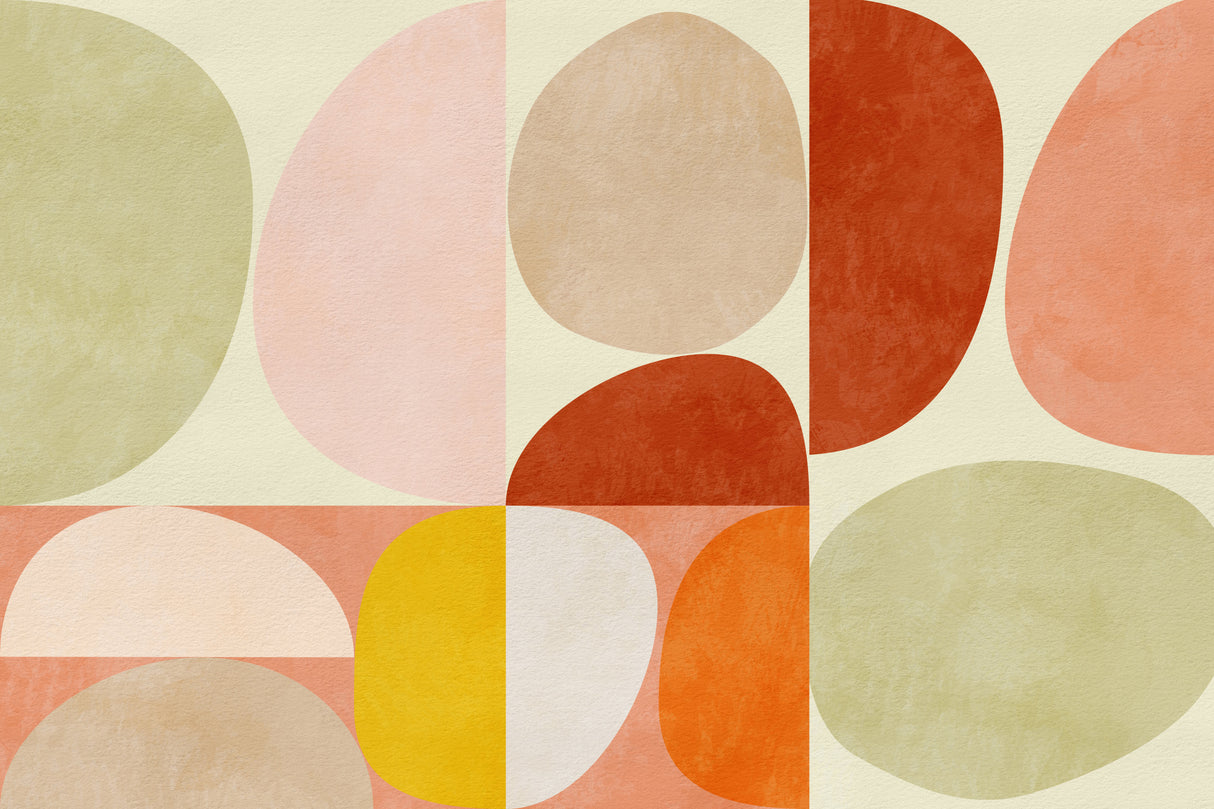 Pastel Geometry Poster och Canvastavla