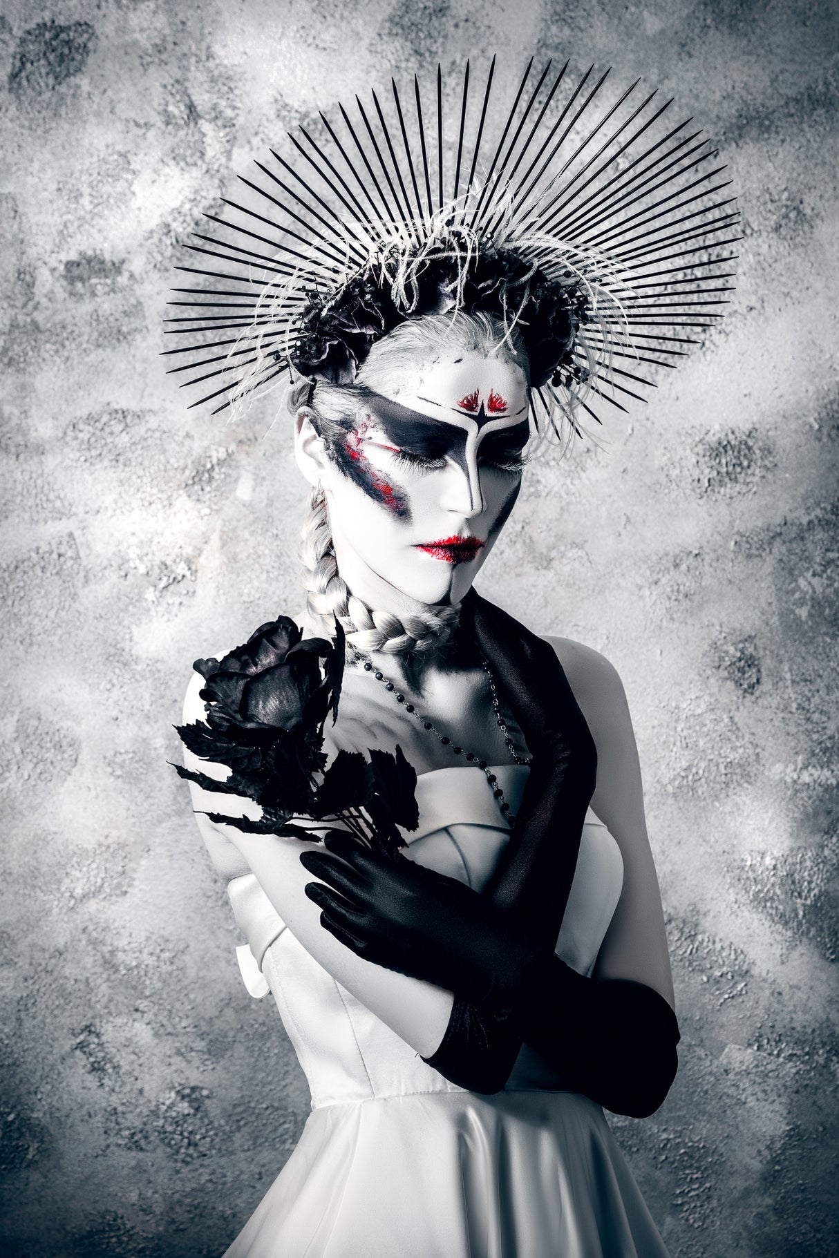 A painful thorn on a black rose Poster och Canvastavla