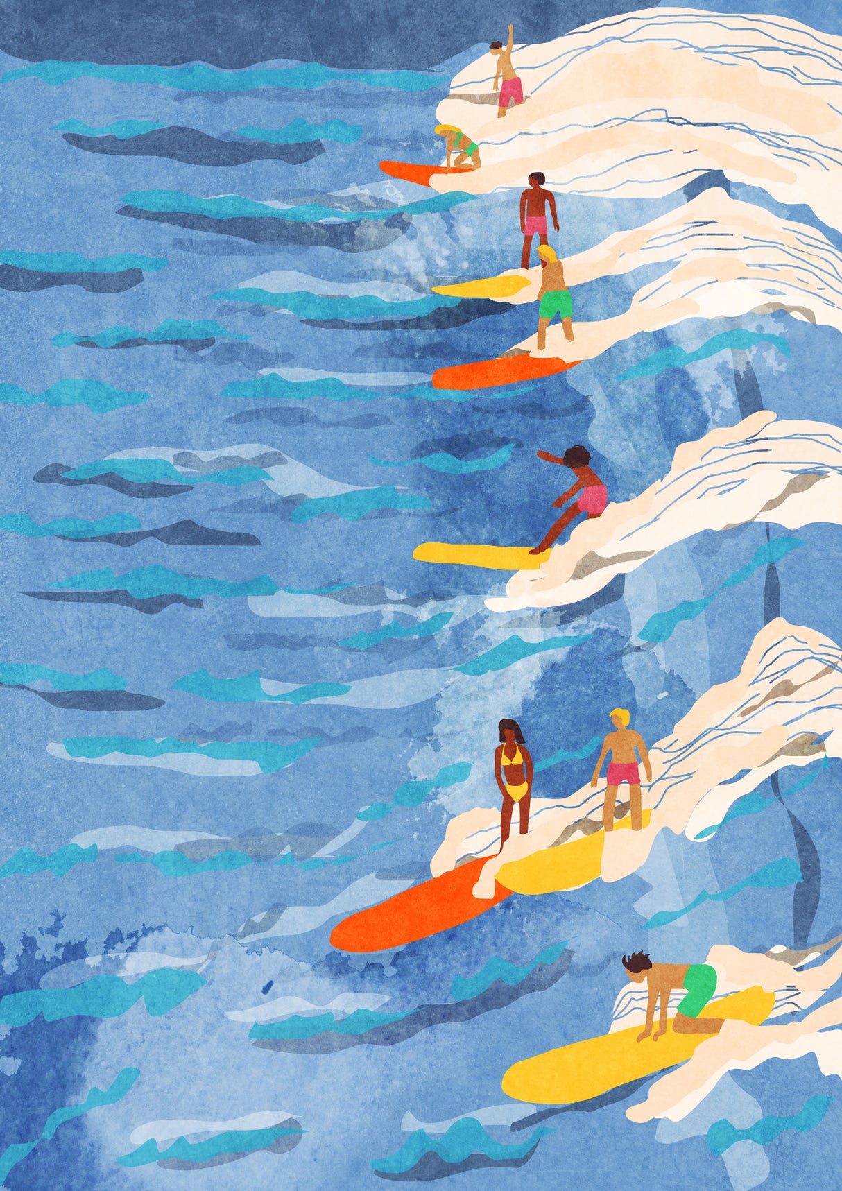 chilled surfing Poster och Canvastavla