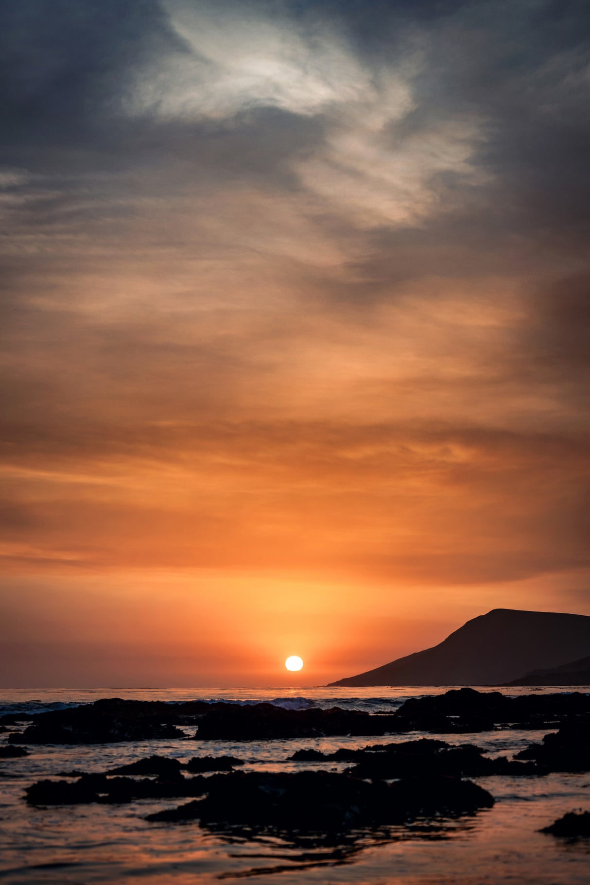 Orange Sunset Poster och Canvastavla