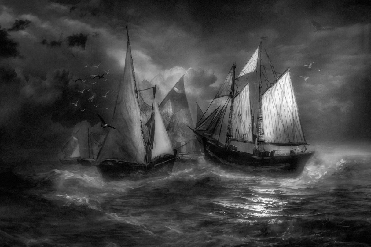 '...ships in stormy waters...' Poster och Canvastavla