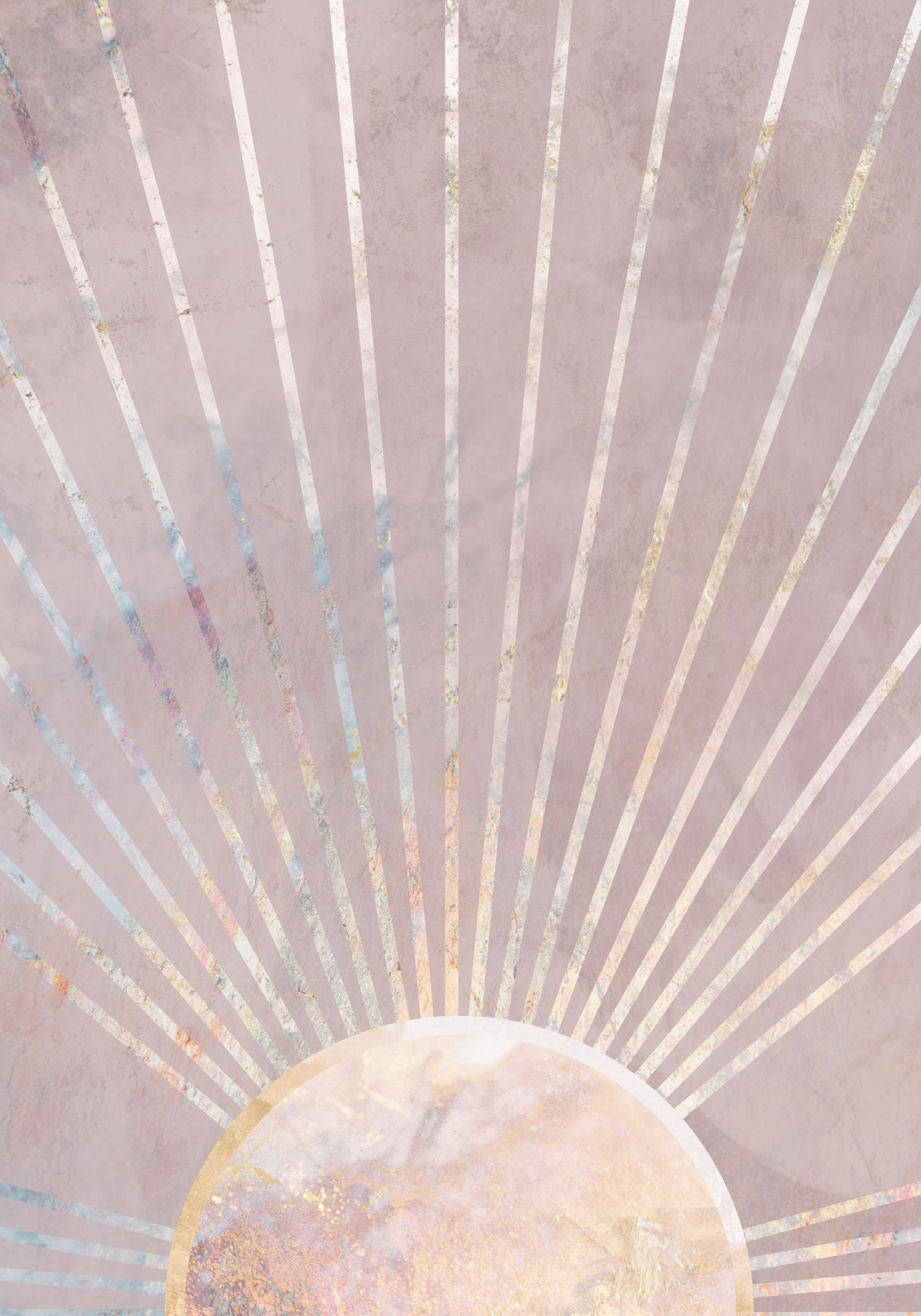 Pink Sun Rays Poster och Canvastavla