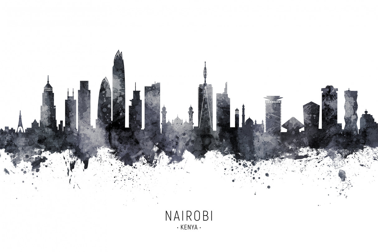 Nairobi Kenya Skyline Poster och Canvastavla