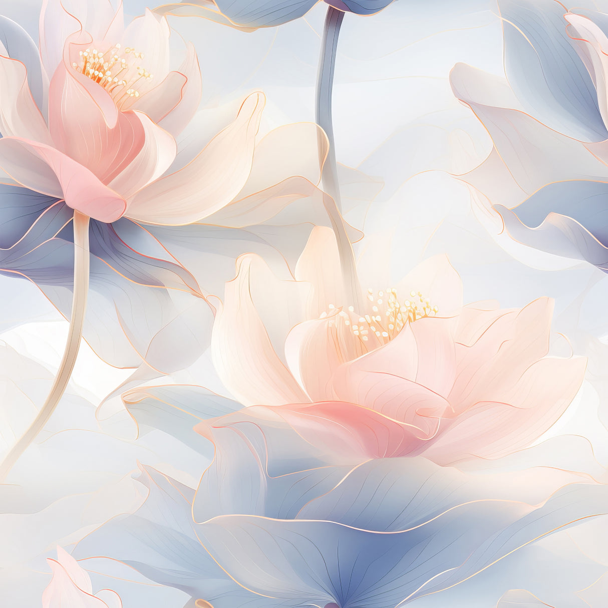 Transparent Floral 9 Poster och Canvastavla