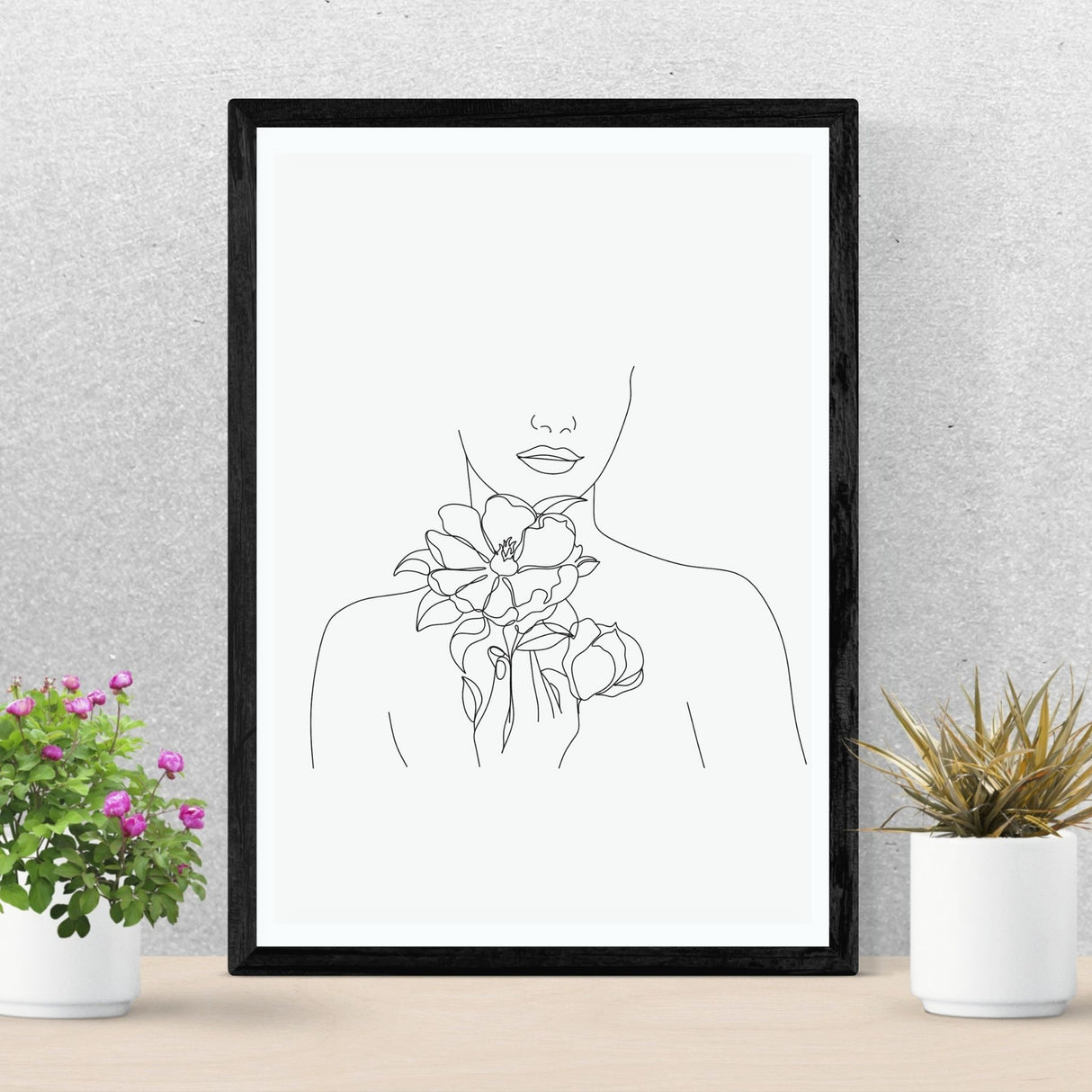Line Art Grey poster
