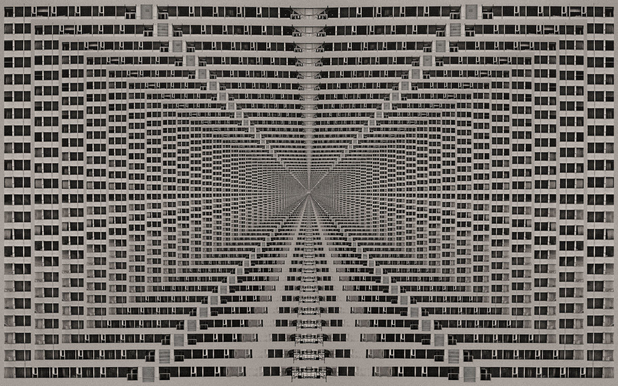 Windows and balconies disappearing into infinity Poster och Canvastavla
