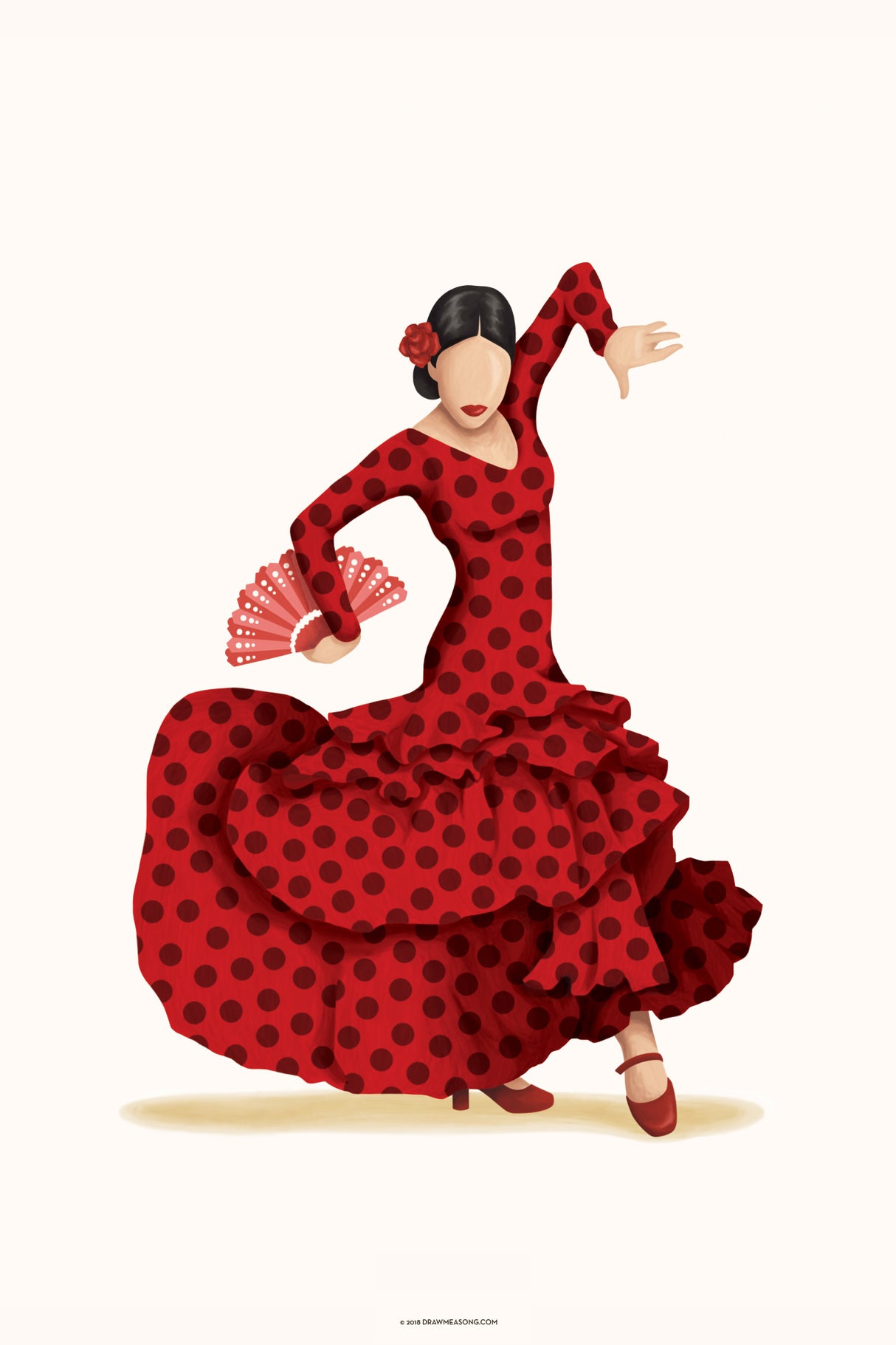 Flamenco Poster och Canvastavla